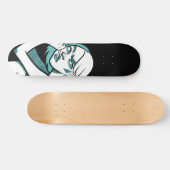 Le skateboard d'illustration féminin penseur (Horz)
