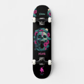 Le skateboard "Originally Girl" avec Crâne (Recto)