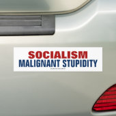 Le socialisme est malin Stupidité Sticker (En voiture)