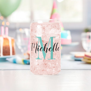 Le soda monogramme personnalisé peut façonner verr