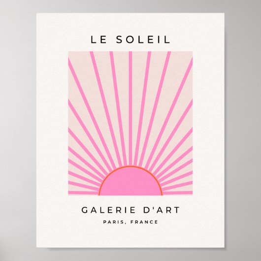 Le Soleil 01 Sun Pink Sunshine Poster (Voorkant)