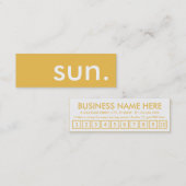 le soleil. carte perforée de fidélité (Devant / Derrière)