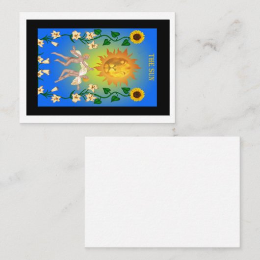 Le Soleil - Carte pour notes (Devant / Derrière)