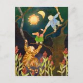 Le soleil et la lune : Carte postale Coréenne Folk (Devant)