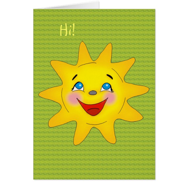Le soleil heureux - modèle de carte (Devant)
