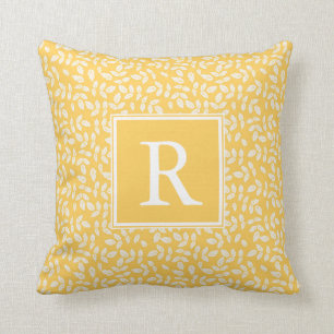 Le soleil laisse à monogramme le coussin décorat
