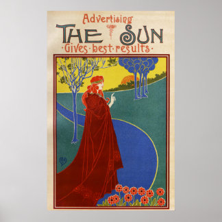 Le Soleil, Poster vintage américain