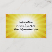 Le soleil rayonne des cartes de visite (Dos)