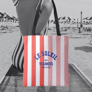 Le Soleil Vacances Franse Rivièra Cabana Stripe Draagtas