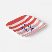 Le Soleil Vacances Franse Rivièra Cabana Stripe Papieren Bordje (Gebogen)