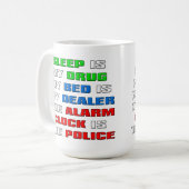 Le Sommeil Est Ma Drogue Mug Café Drôle (Devant gauche)