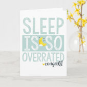 Le sommeil est tellement surfait carte Baby shower (Fleur jaune)