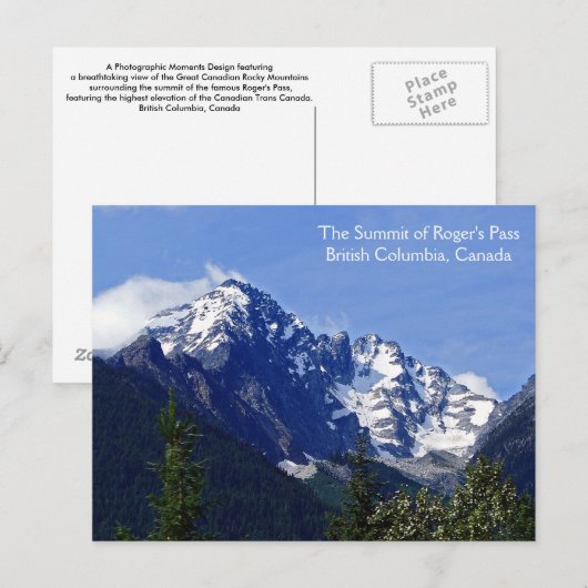 Le sommet de la carte postale du passage de Roger (Devant / Derrière)