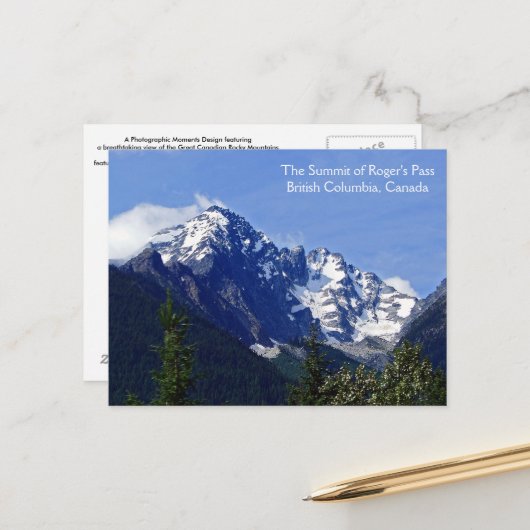 Le sommet de la carte postale du passage de Roger (Devant/Arrière en situation)