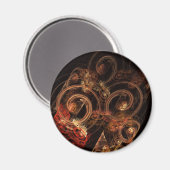 Le son de la musique Abstrait Art Round Magnet (Recto/Verso)