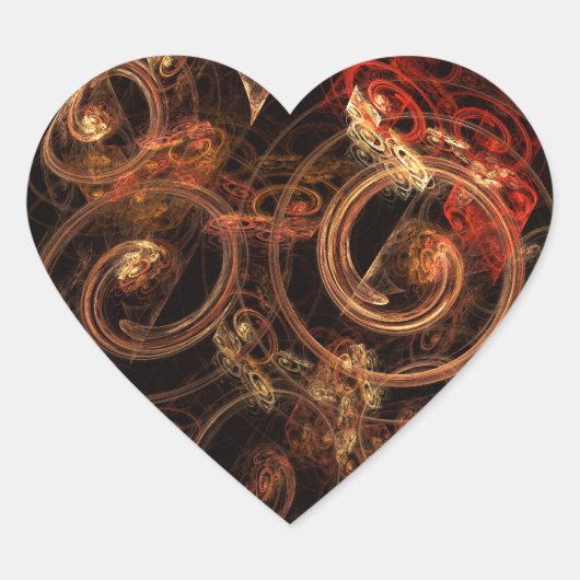 Le son de la musique Sticker Coeur d'Art Abstrait (Devant)