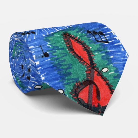 "Le son du rouge" Résumé Cravate de conception (Roulé)