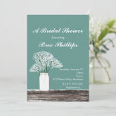 Le souffle du bébé dans Mason Jar Invitations rust (Debout devant)