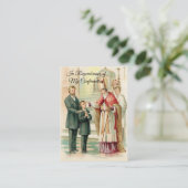 Le souvenir confirment la carte sainte de garçon (Debout devant)