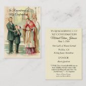 Le souvenir confirment la carte sainte de garçon (Devant / Derrière)