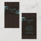 Le spa de carte de visite de salon fleurit le brun (Devant / Derrière)