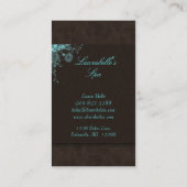 Le spa de carte de visite de salon fleurit le brun (Dos)