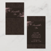 Le spa de carte de visite de salon fleurit le brun (Devant / Derrière)