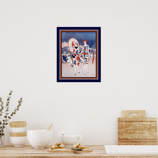 "Le spectateur" Art déco Impression par Wilton Wil (Cuisine)