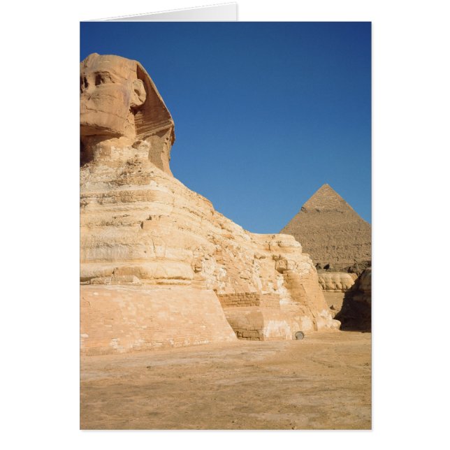 Le Sphinx et la Pyramide de Khafre, Gizeh (Devant)