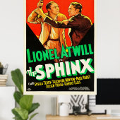 Le Sphinx - poster de film Vintage de 1933 (Bureau à domicile)
