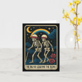 Le Squelette de la Carte de Tarot Drôle Les Aveugl (Fleur jaune)