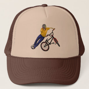 Le squelette folâtre le casquette de BMX