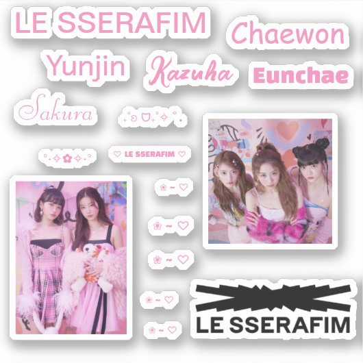 le sserafim Vinyl Sticker (Devant)