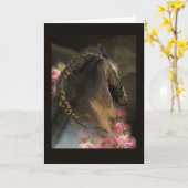 Le Stallion & Roses - Carte de vœux (Fleur jaune)