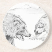 Le stand off - Dessous de verre de grès (Devant)