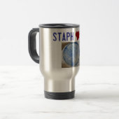 Le staphylocoque m'aiment tasse de voyage (Devant gauche)