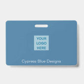 Le Steward Bleu - Badge Nom Horizontal (Arrière)