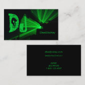 Le stroboscope vert noir allume le carte de visite (Devant / Derrière)