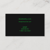 Le stroboscope vert noir allume le carte de visite (Dos)