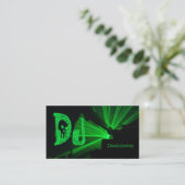 Le stroboscope vert noir allume le carte de visite (Debout devant)