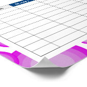 Le style années 70 Violet Poster Timetable (Coin)