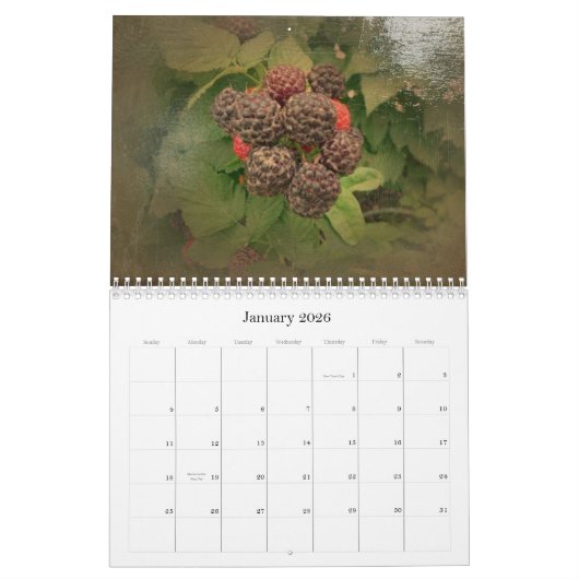 Le style Antiqued par calendrier du nouveau jardin (Jan 2026)