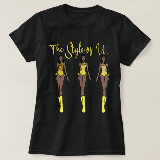 Le style de T-shirt U (Jaune) (Design devant)