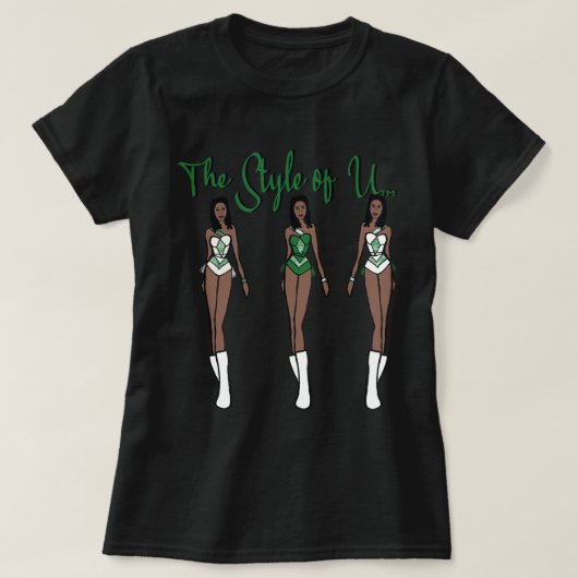 Le style de T-shirt U (vert) (Design devant)