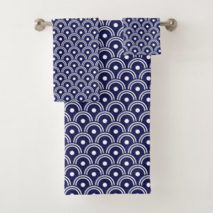 Le style japonais moderne ondule le bleu marine