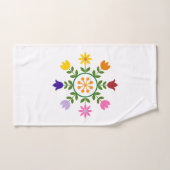 Le style scandinave fleurit la roue (Serviette à main)