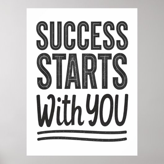 Le succès commence avec vous Motivational Poster (Devant)