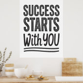 Le succès commence avec vous Motivational Poster (Cuisine)