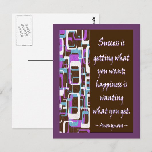 Le Succès Est... Carte postale (Devant / Derrière)