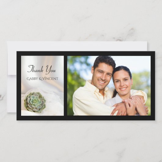 Le succès vert sur le Merci Mariage blanc Photo (Devant)